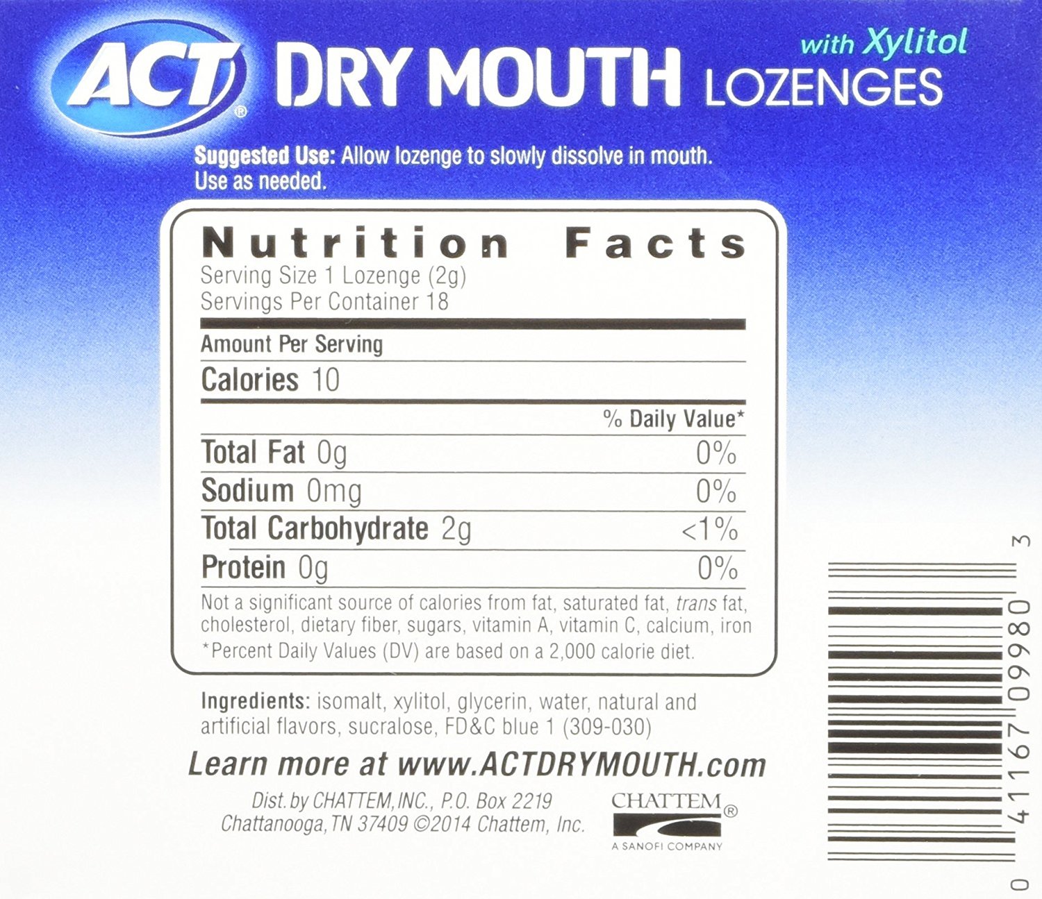 ACT Pastilles bouche sèche menthe – usage en déplacement pour rafraîchir l'haleine.