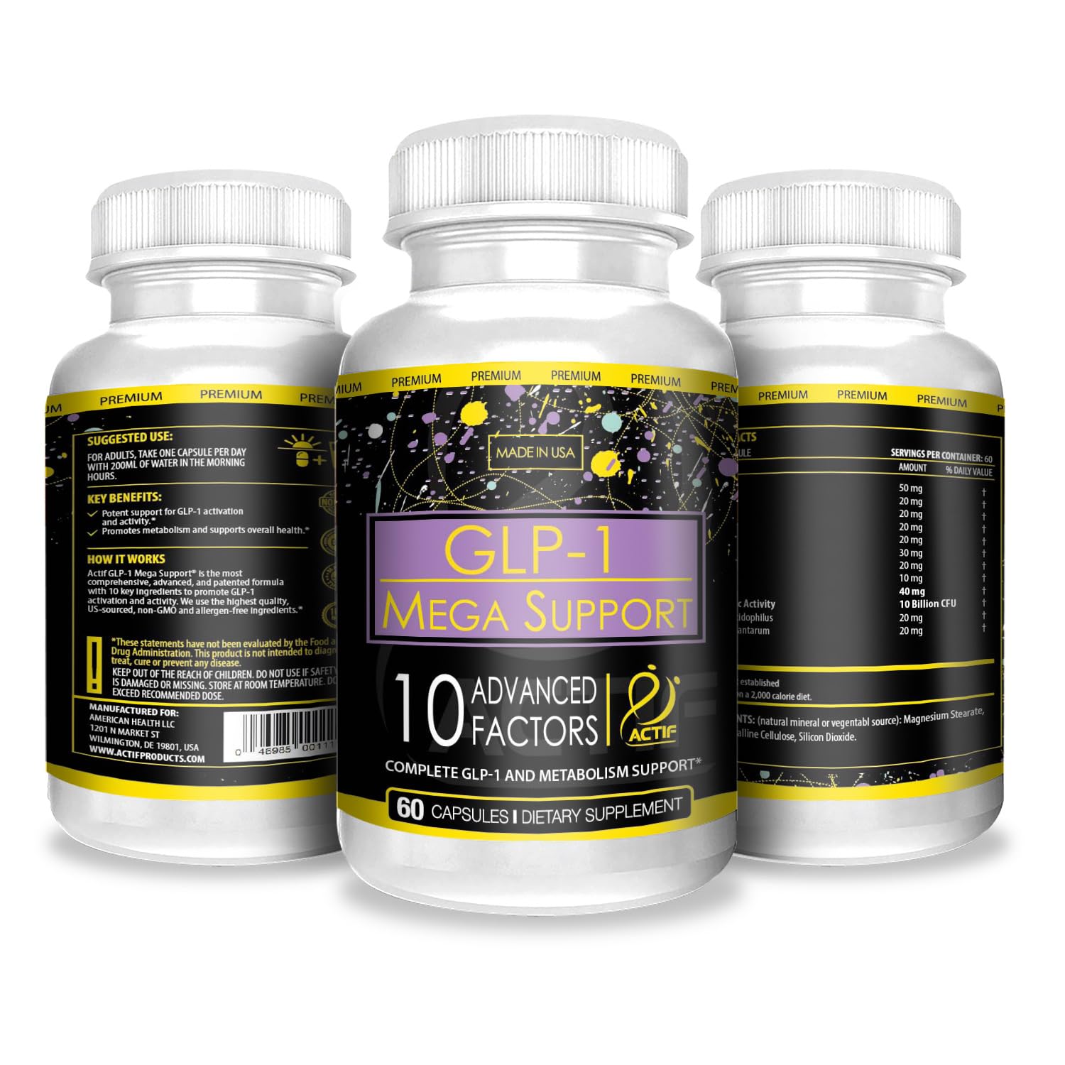 ACTIF GLP-1 Mega Support technologie liposomale pour meilleure biodisponibilité.