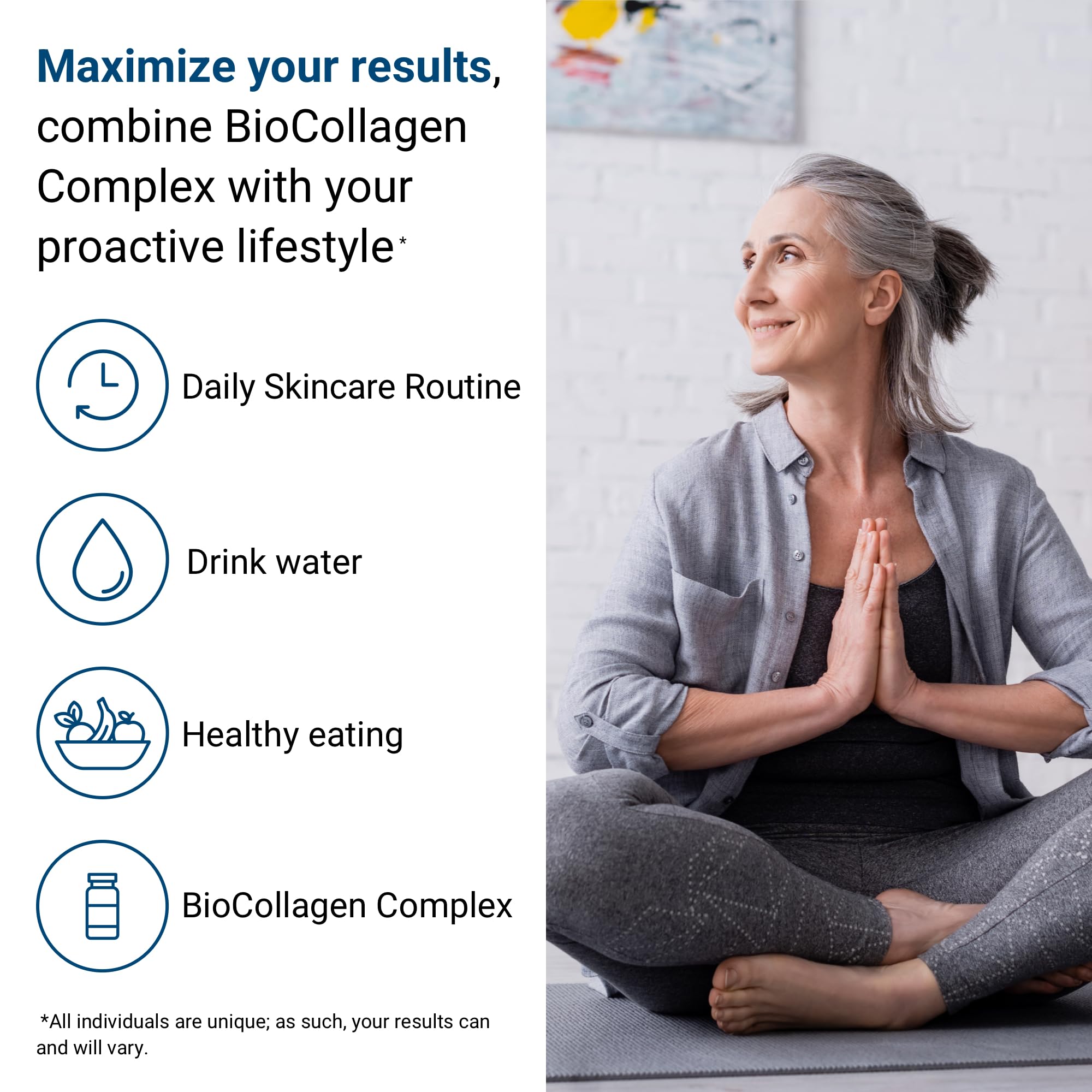 ACTIVATEDYOU BioCollagen Complex – deux capsules par jour, routine simple pour mobilité et confort.