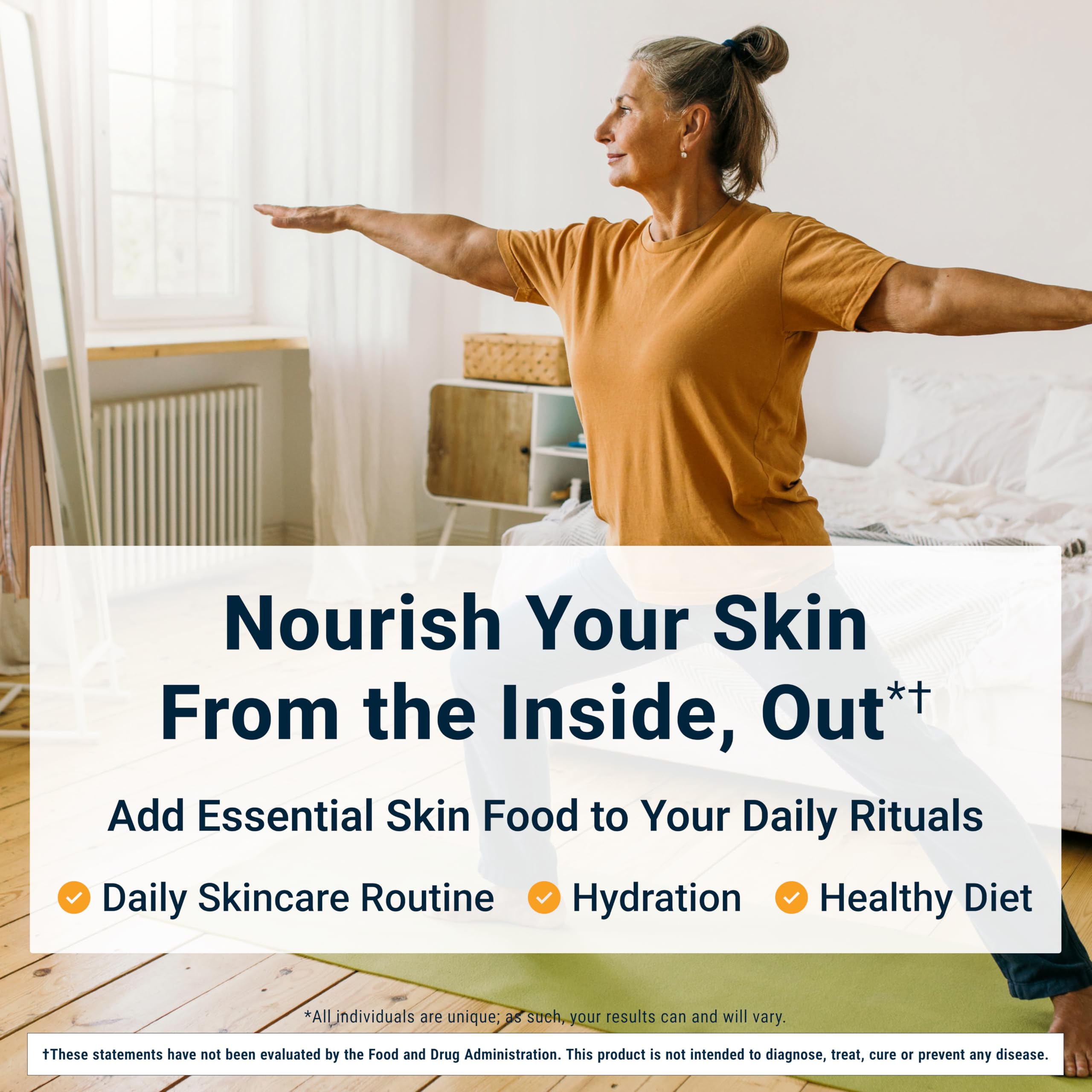 ACTIVATEDYOU Essential Skin Food, tableau-ingrédients : aperçu des 6 composants végétaux nourrissants.