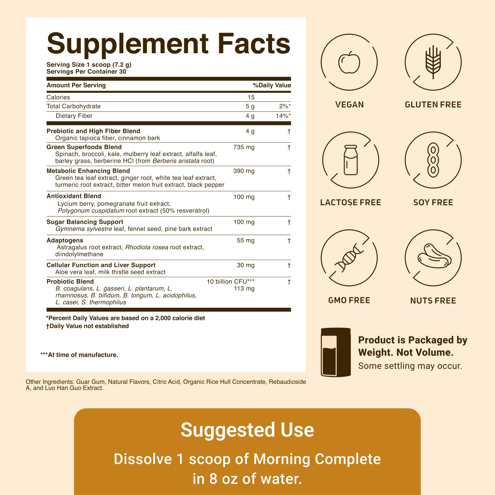 ACTIVATEDYOU Morning Complete, étiquette et informations qualité claires.