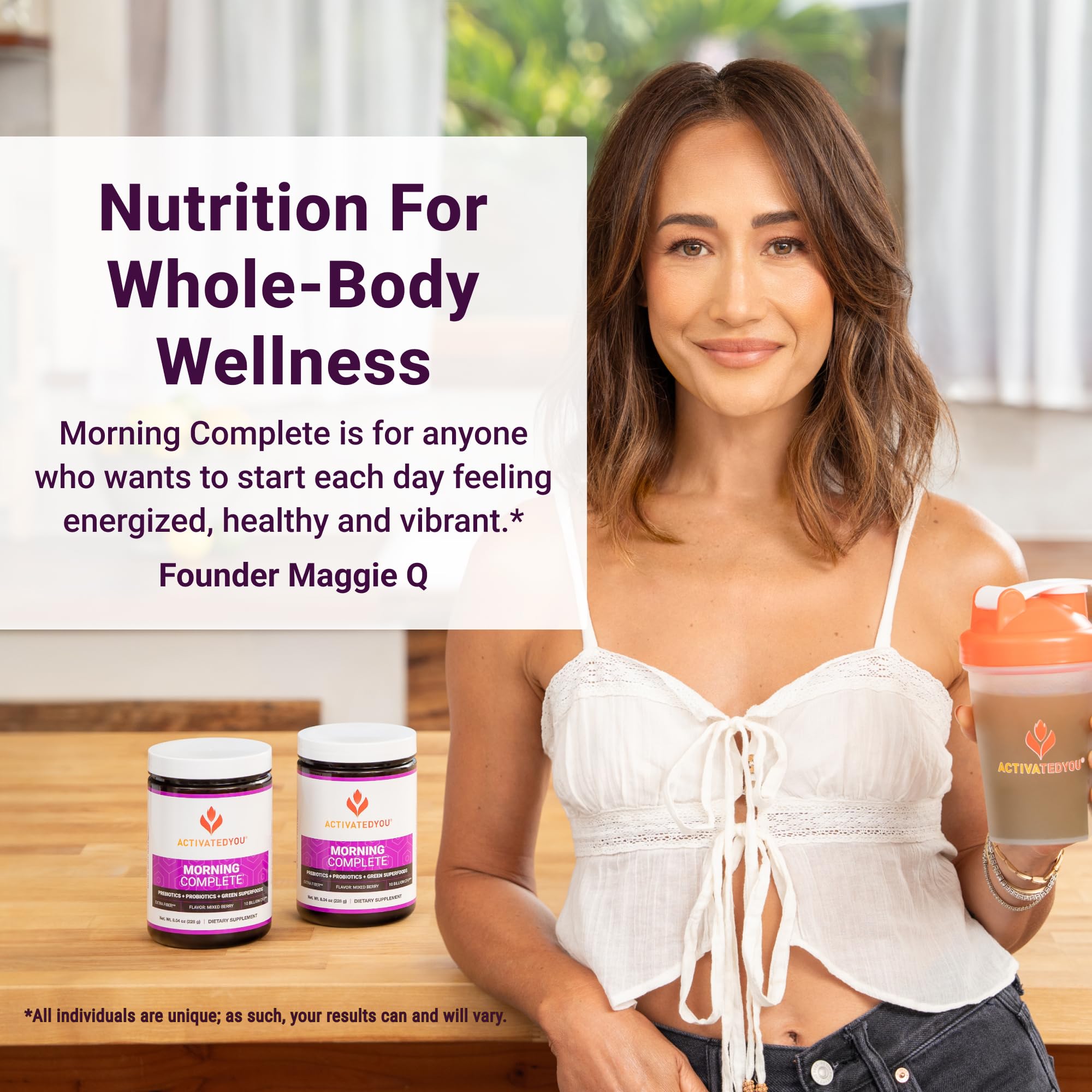 ActivatedYou Morning Complete poudre prête à être mélangée.