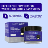 Active Wow Compact Dentifrice Poudre Voyage, pratique pour la salle de bains et les déplacements.
