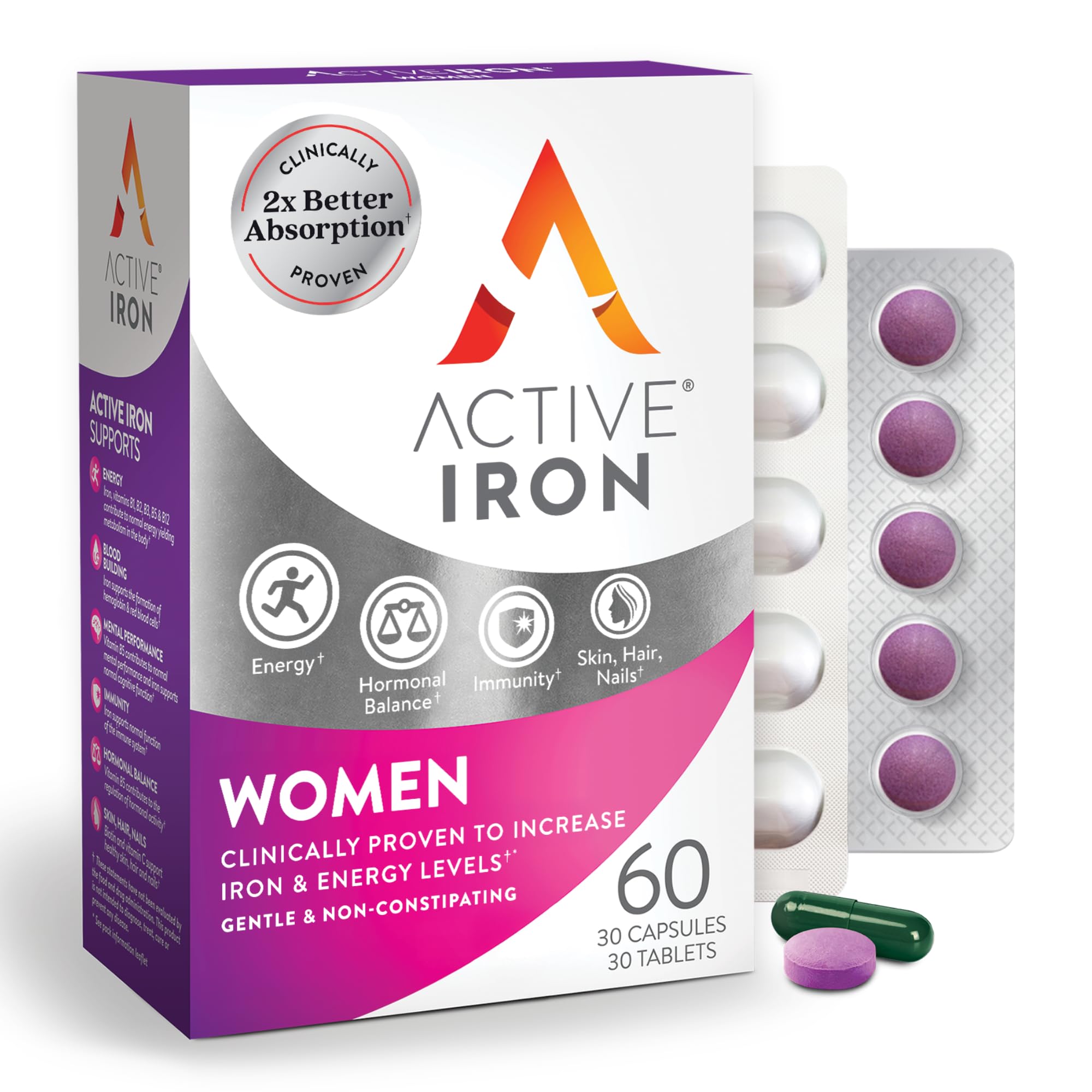 Active Iron: bouteille du complément fer favorisant l'énergie au quotidien.