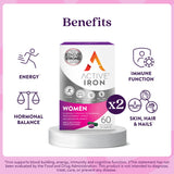 ActiveIron – tablettes vitamines femmes, formulation douce.