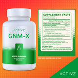 ACTIVZ GNM-X, etiquette claire avec les usages potentiels et conseils.