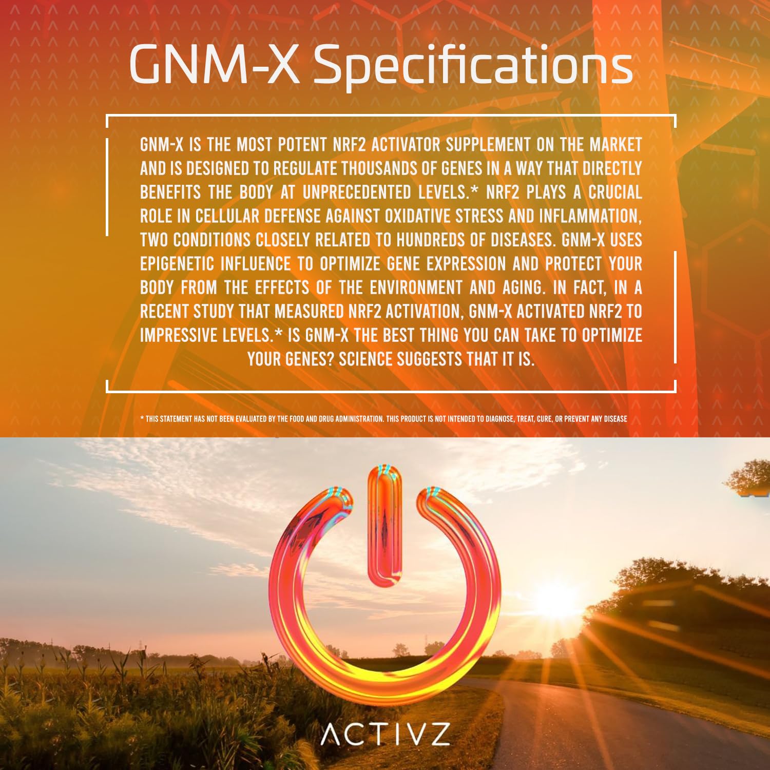 ACTIVZ GNM-X, scene de vie active avec energie et concentration potentielles.