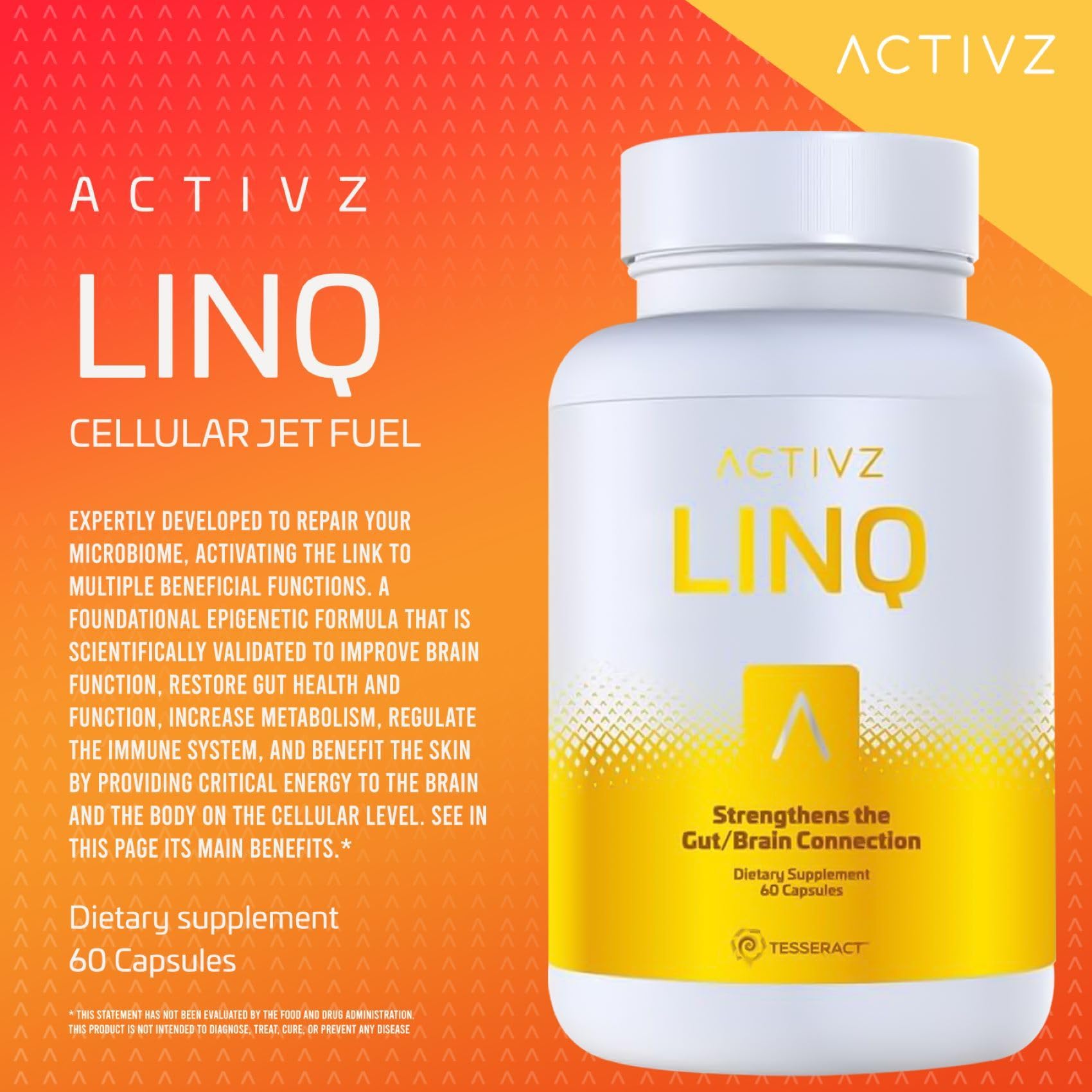 ACTIVZ LINQ capsules pour l’intestin, équilibre intestinal potentiellement amélioré.