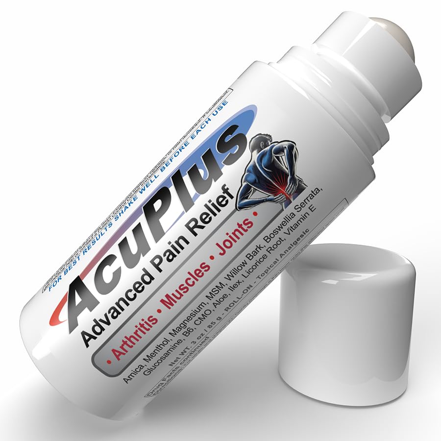 AcuPlus Roll-On soulagement rapide des douleurs musculaires pour une meilleure mobilité.