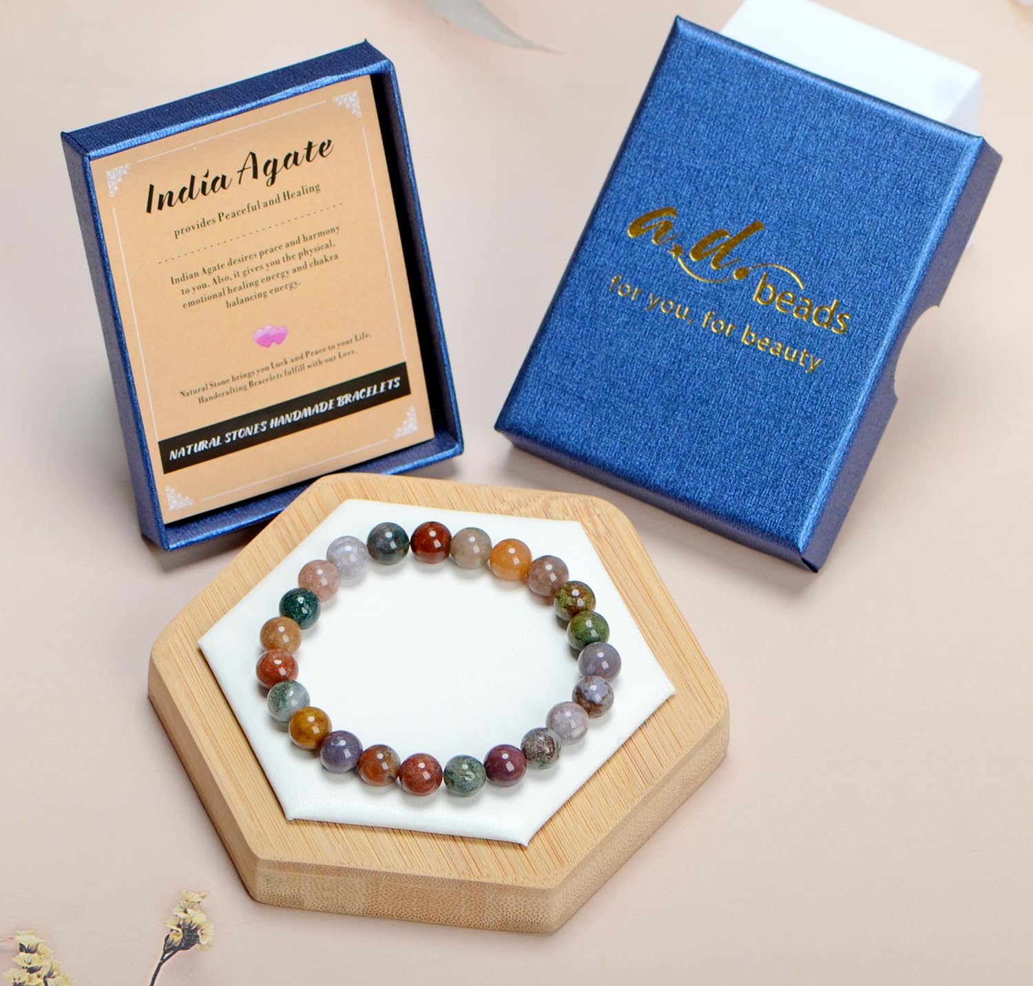 Bracelet AD Beads agate indienne pour style polyvalent.