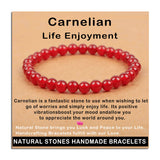AD Beads Bracelet Cornaline 6mm, perles chaudes stimulant énergie et joie de vivre.