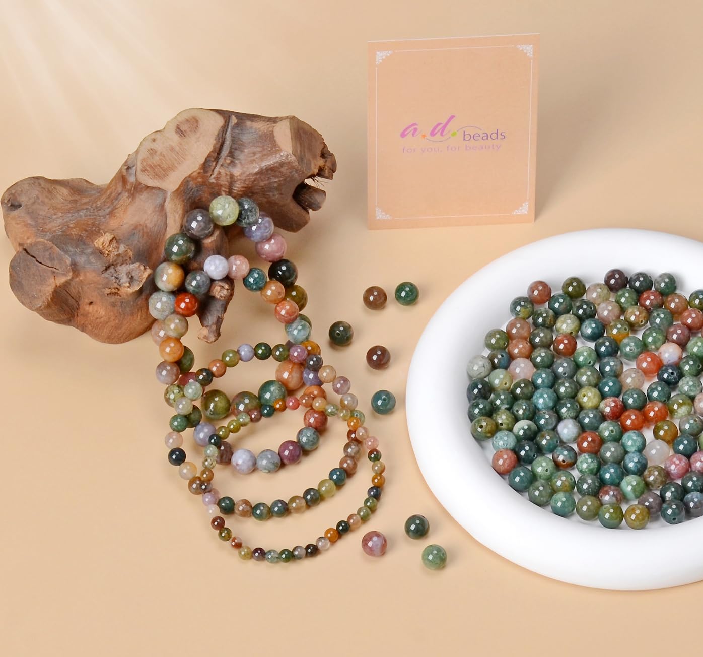 Bracelet AD Beads turquoise pour protection et énergie positive.