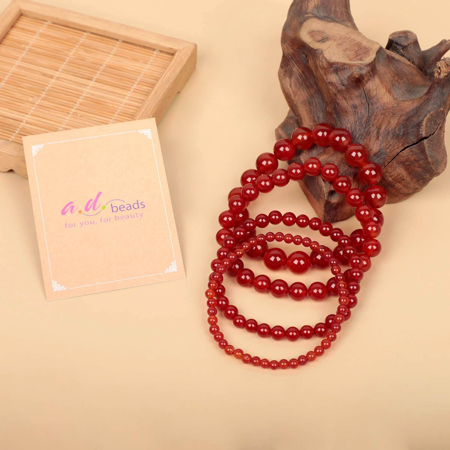 AD Beads Quartz Rose 6mm, encourage amour et harmonie émotionnelle.