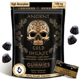 Ad hoc Shilajit Gommes bouteille dorée pour énergie naturelle