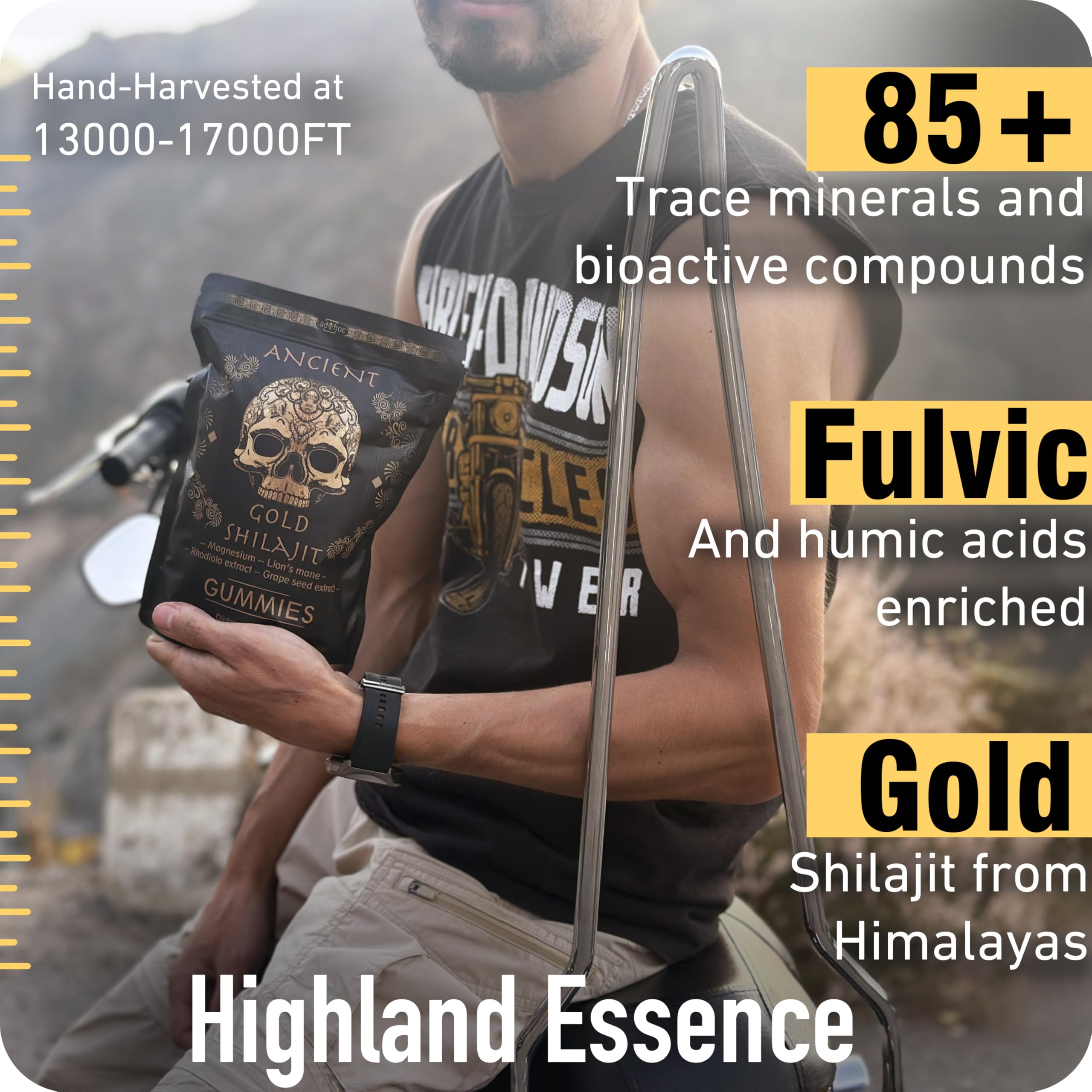 Ad hoc Shilajit Gommes emballage soigné et pratique