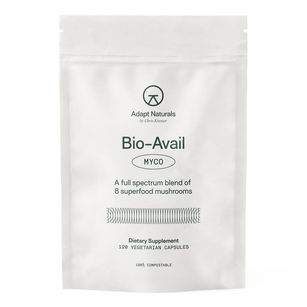 Adapt Naturals Bio-Avail Myco : bouteille prête pour énergie durable.