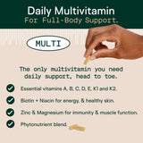Adapt Naturals Multivitamine - capsules faciles à avaler pour énergie durable.