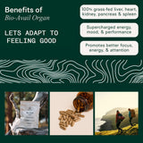 Adapt Naturals: ingrédients d'organes premium et nutriments essentiels