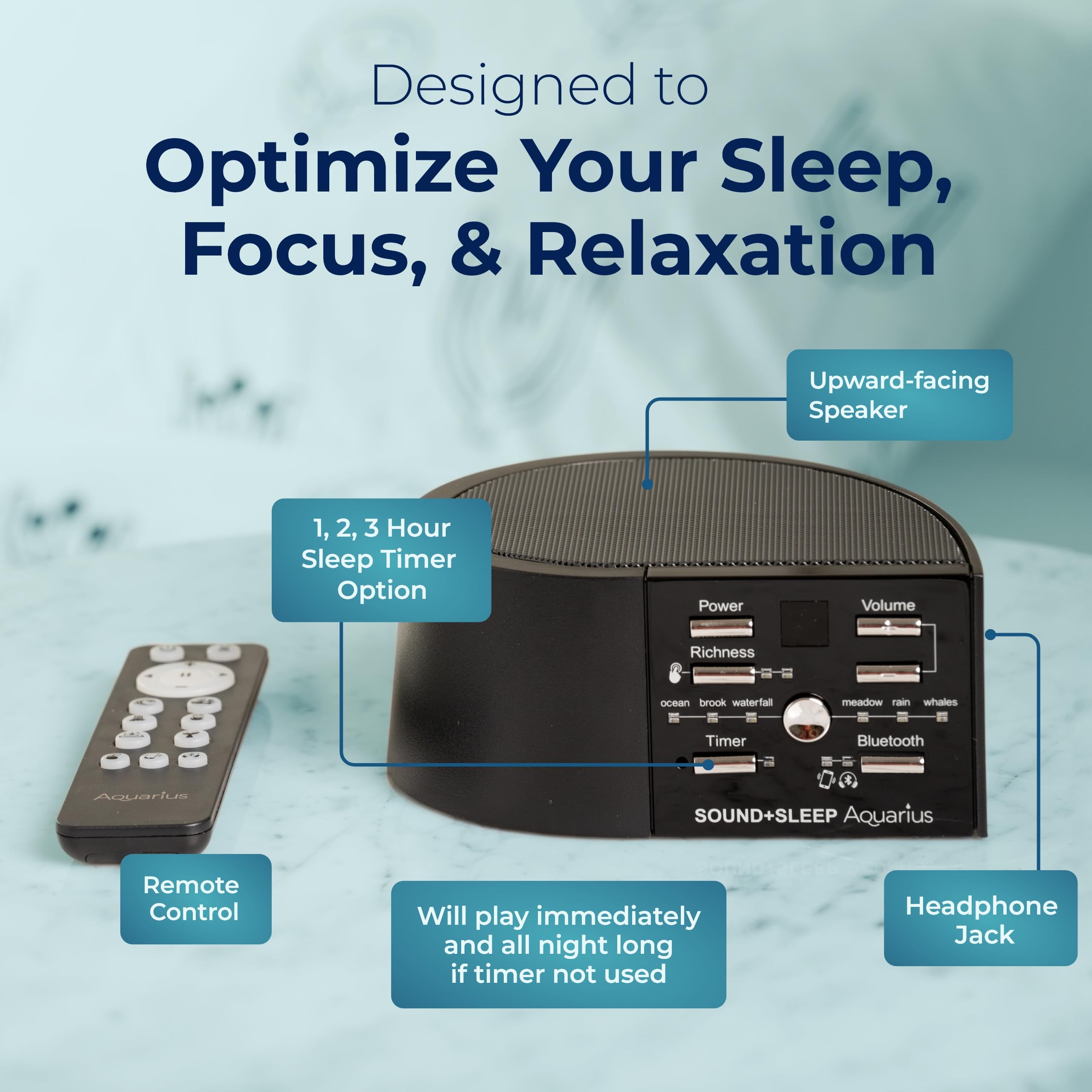 Adaptive Sound Aquarius: son aquatique apaisant pour relaxation après le travail.