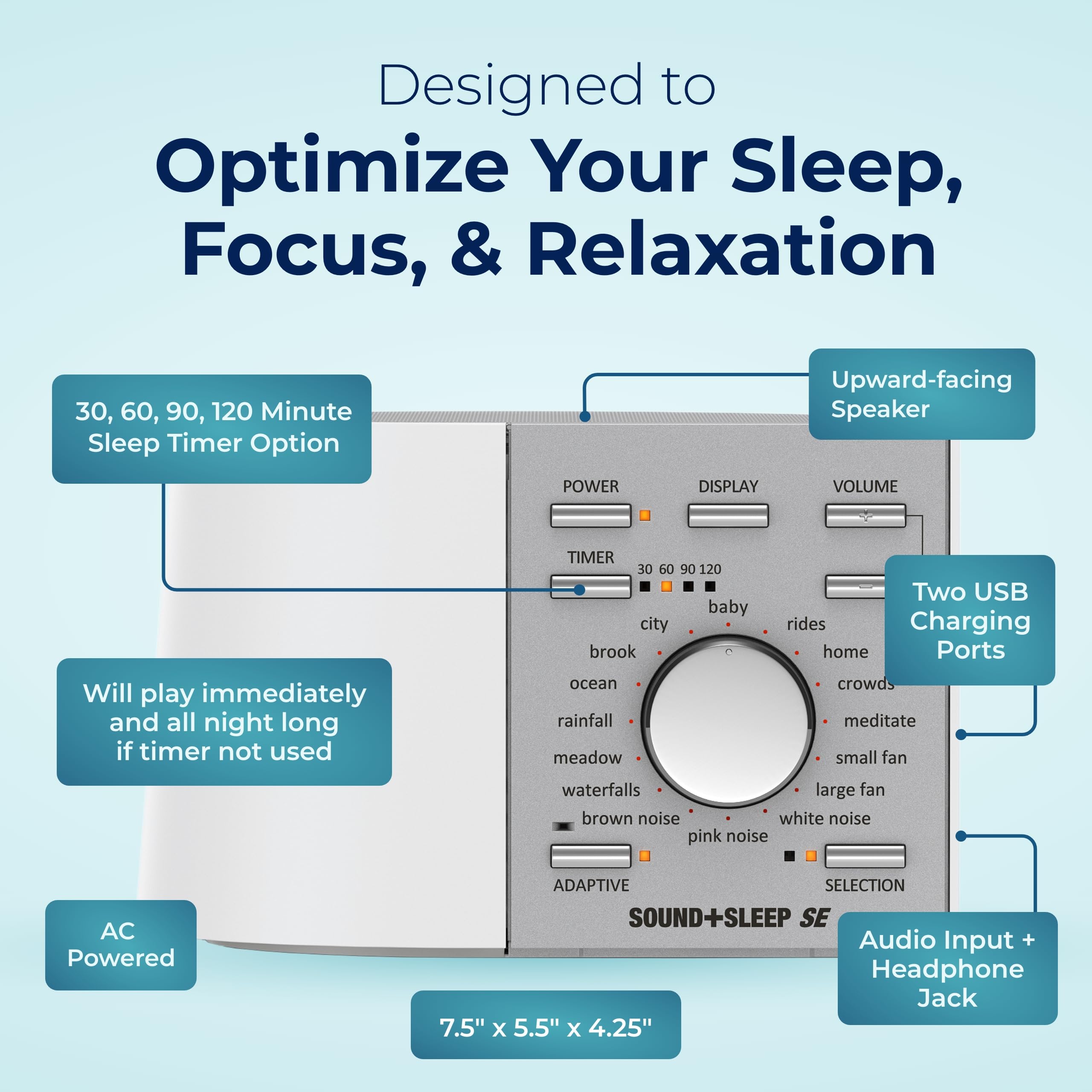 Adaptive Sound Technologies Sound + Sleep SE: méditation guidée et calme intérieur.