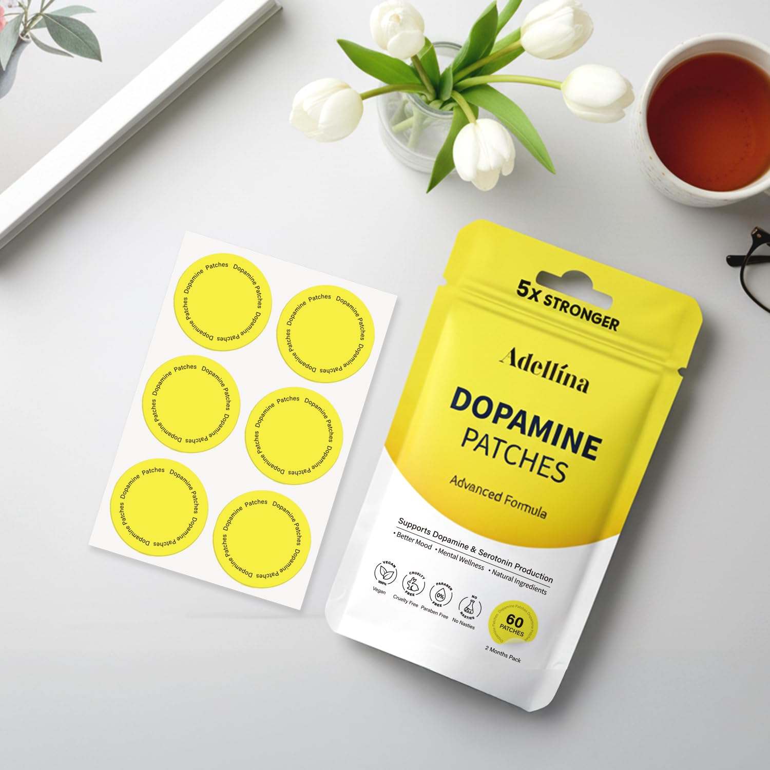 Boîte deux mois Adellina Dopamine Force avec 60 patchs