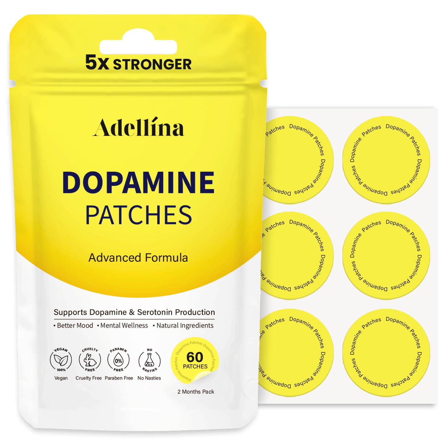Adellina Dopamine Force emballage clair pour une routine bien-être