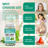 Adeqauom Chlorophylle Capsules - étiquette informative sur ingrédients naturels et sécurité.