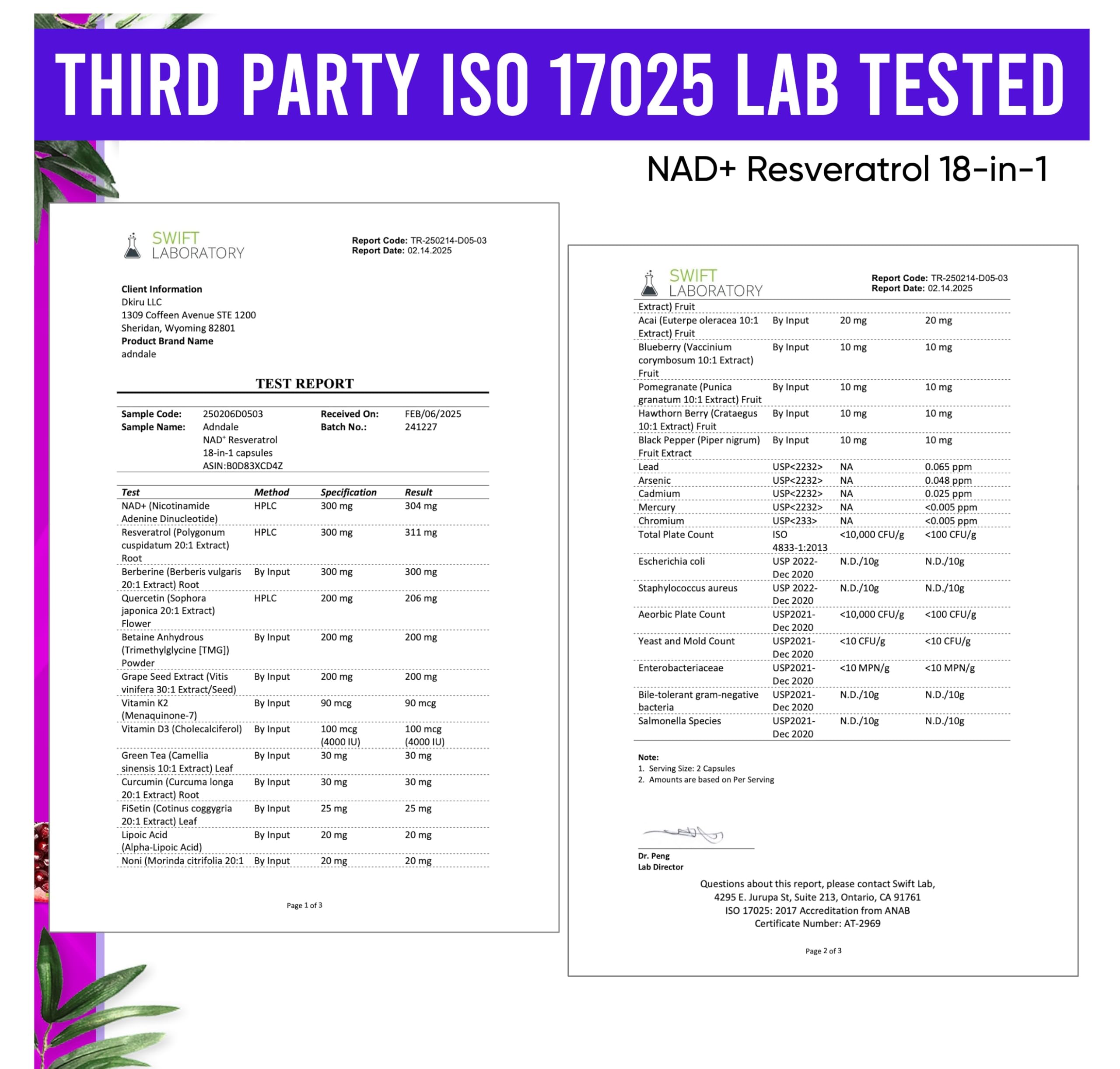Adndale emballage certifié iso-17025: traçabilité et sécurité.