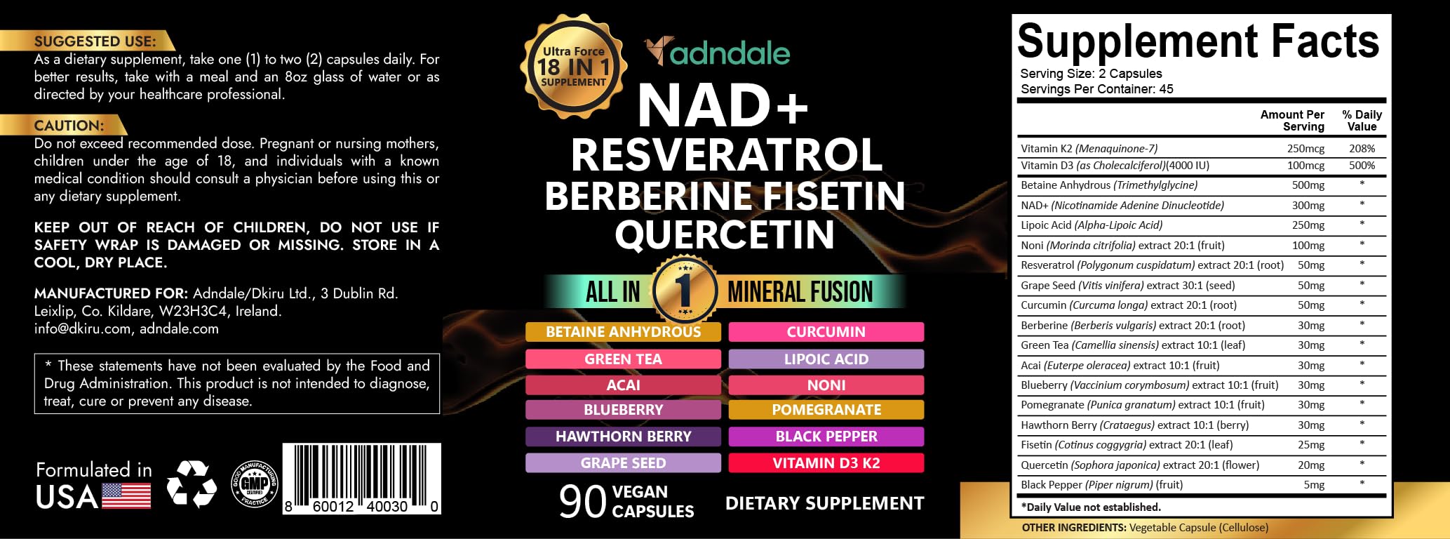 Adndale gamme bouteilles: présentation et option ready-to-use.