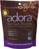 Adora Calcium Chocolat Noir, disques savoureux pour votre apport en calcium.