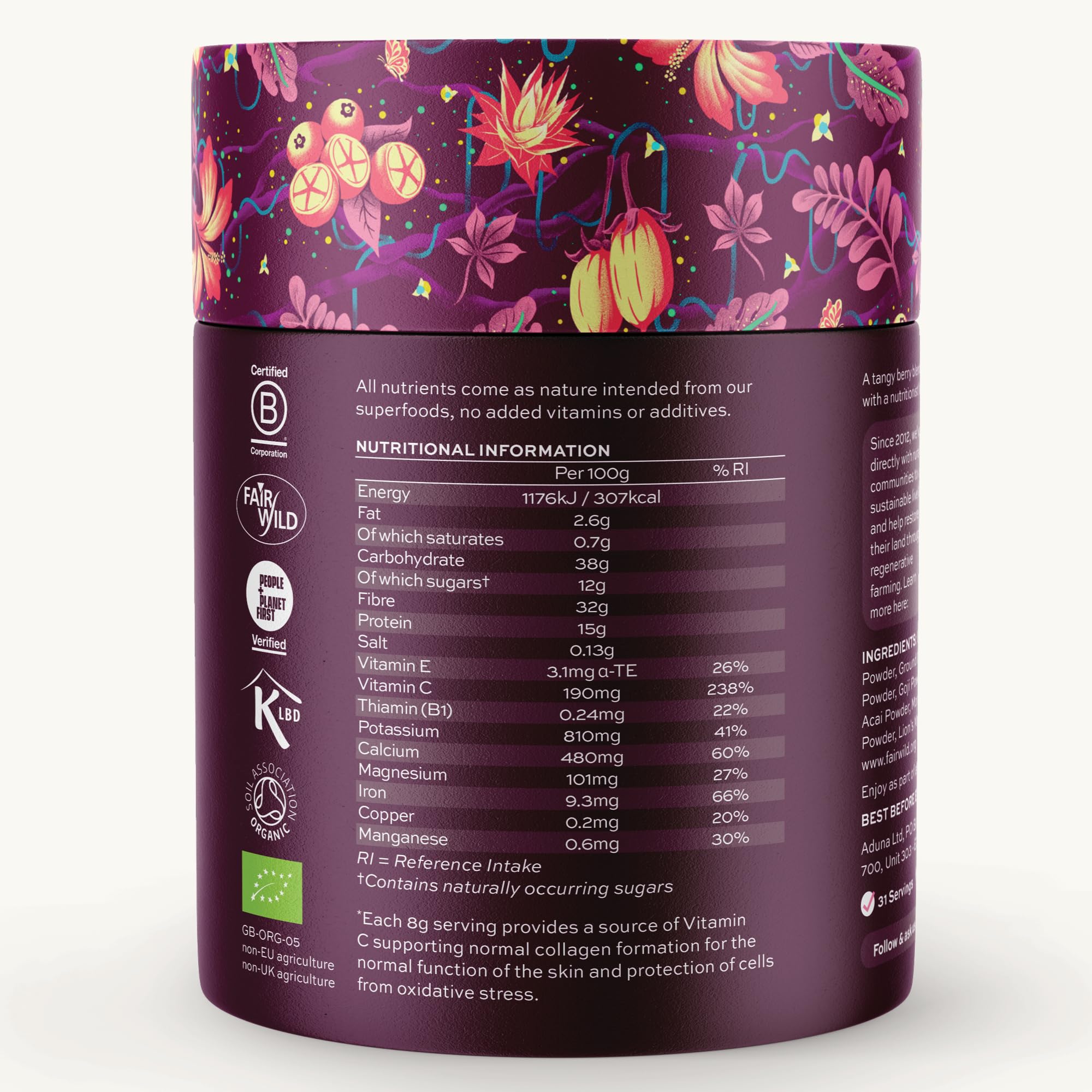 Aduna Radiance – baies rouges apportant saveur fruitée et plaisir du petit-déjeuner.