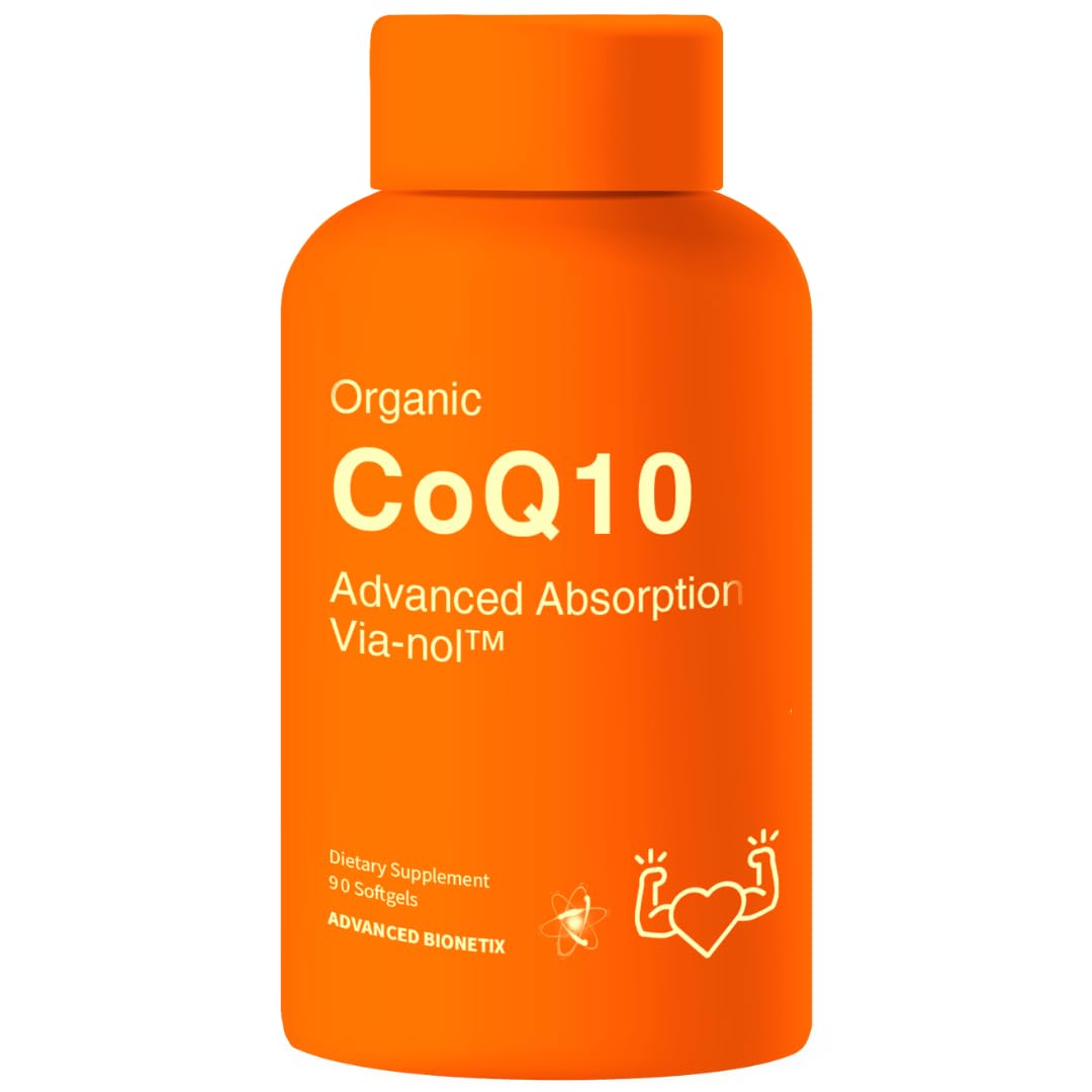 Advanced Bionetix Advanced Absorption CoQ10 – flacon et absorption élevée.