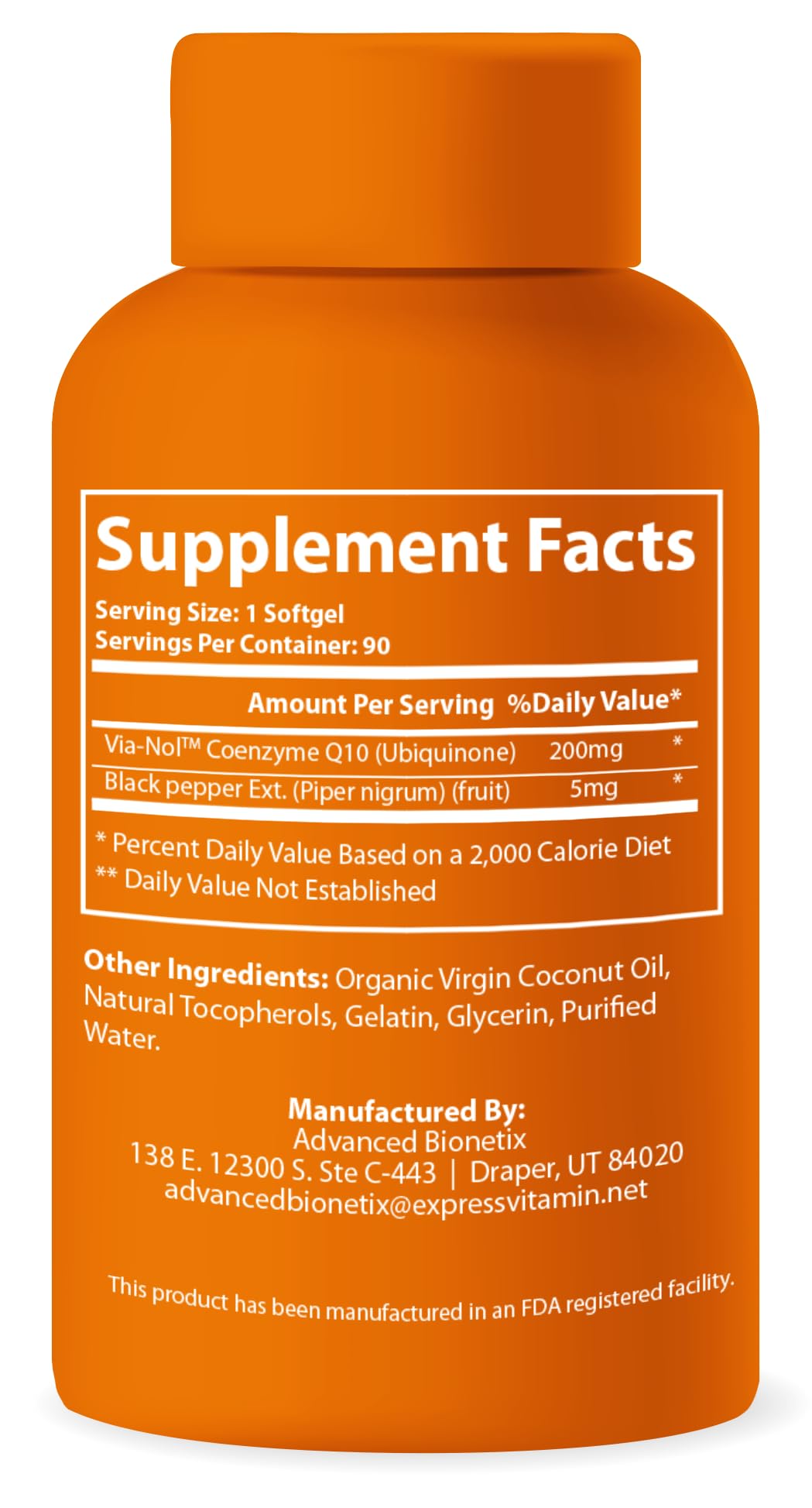 Advanced Bionetix Sans Gluten Biologique – formule CoQ10 pure.