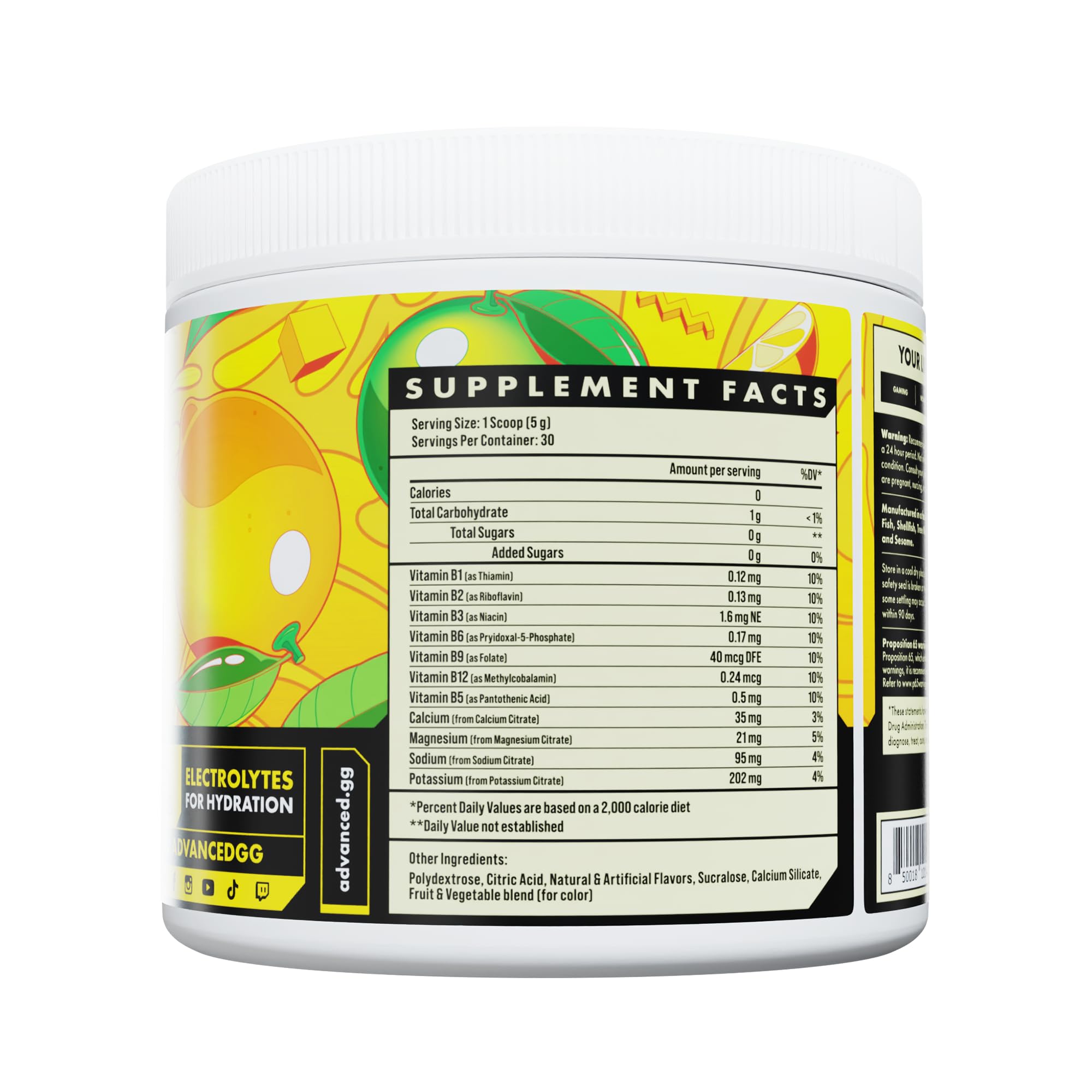 Advanced Hydratation – poudre-citronnade: goût frais et rafraîchissant pour une hydratation légère.