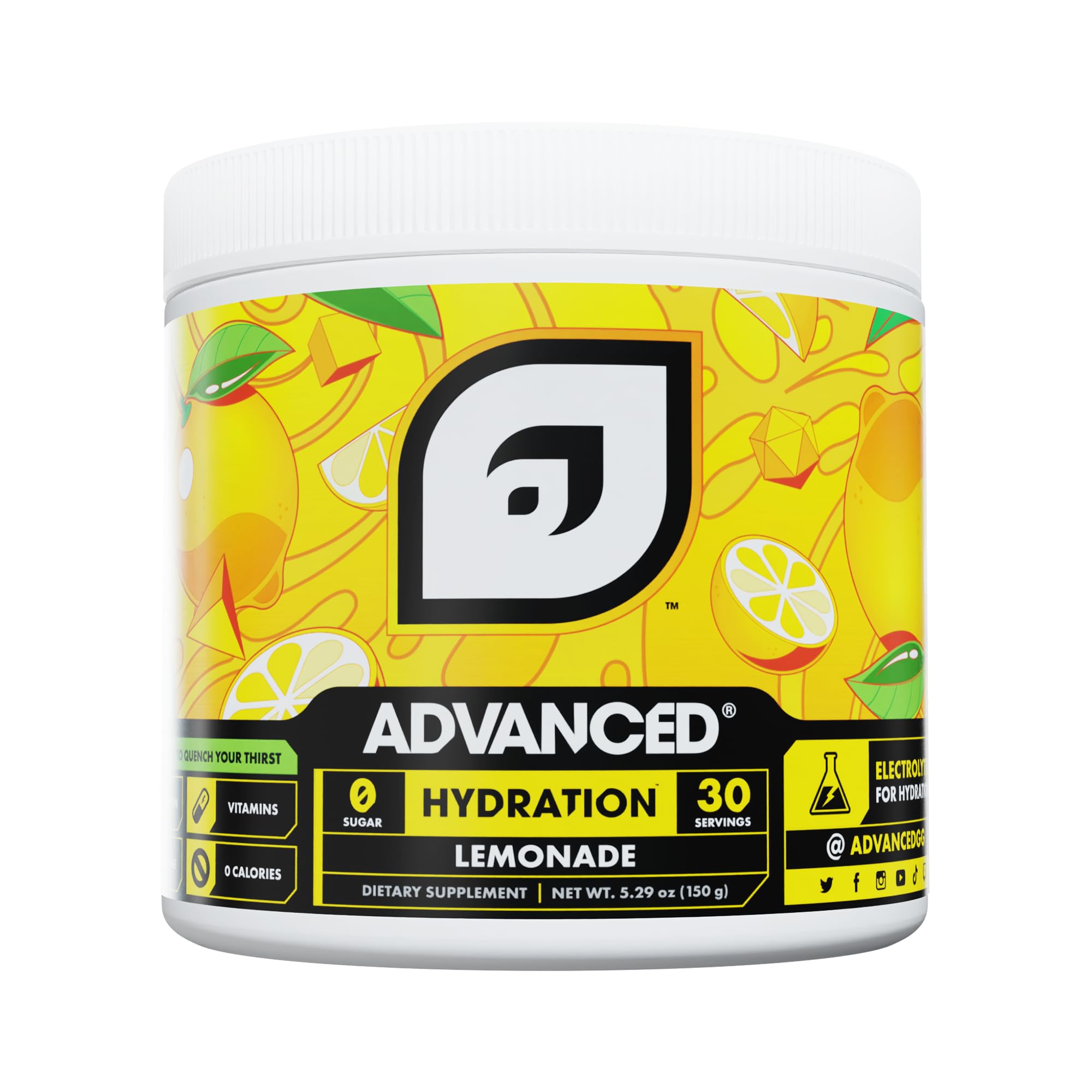 Advanced Hydratation – sachet-dosage: préparation rapide d'une boisson électrolytique sans calories.