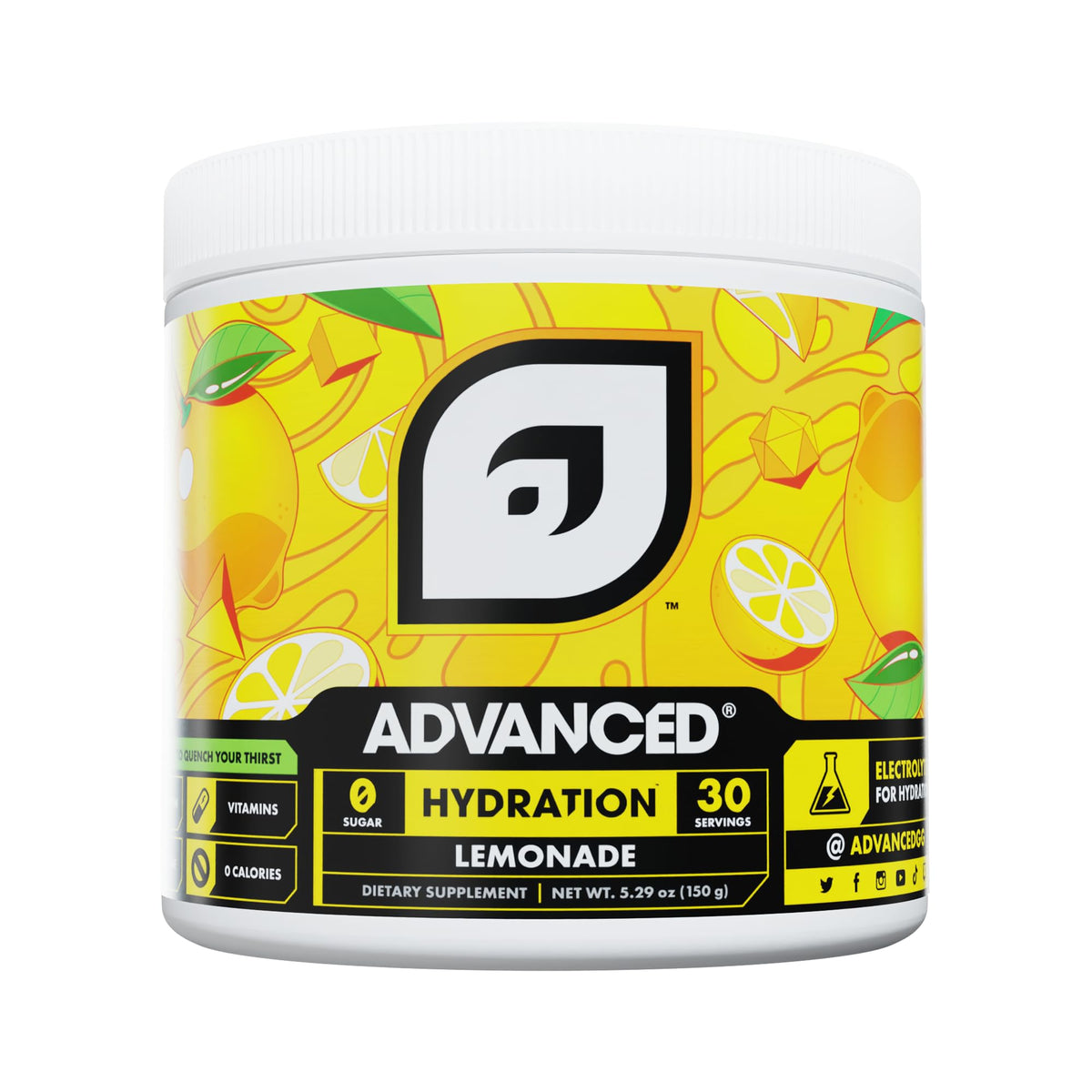 Advanced Hydratation – sachet-dosage: préparation rapide d'une boisson électrolytique sans calories.