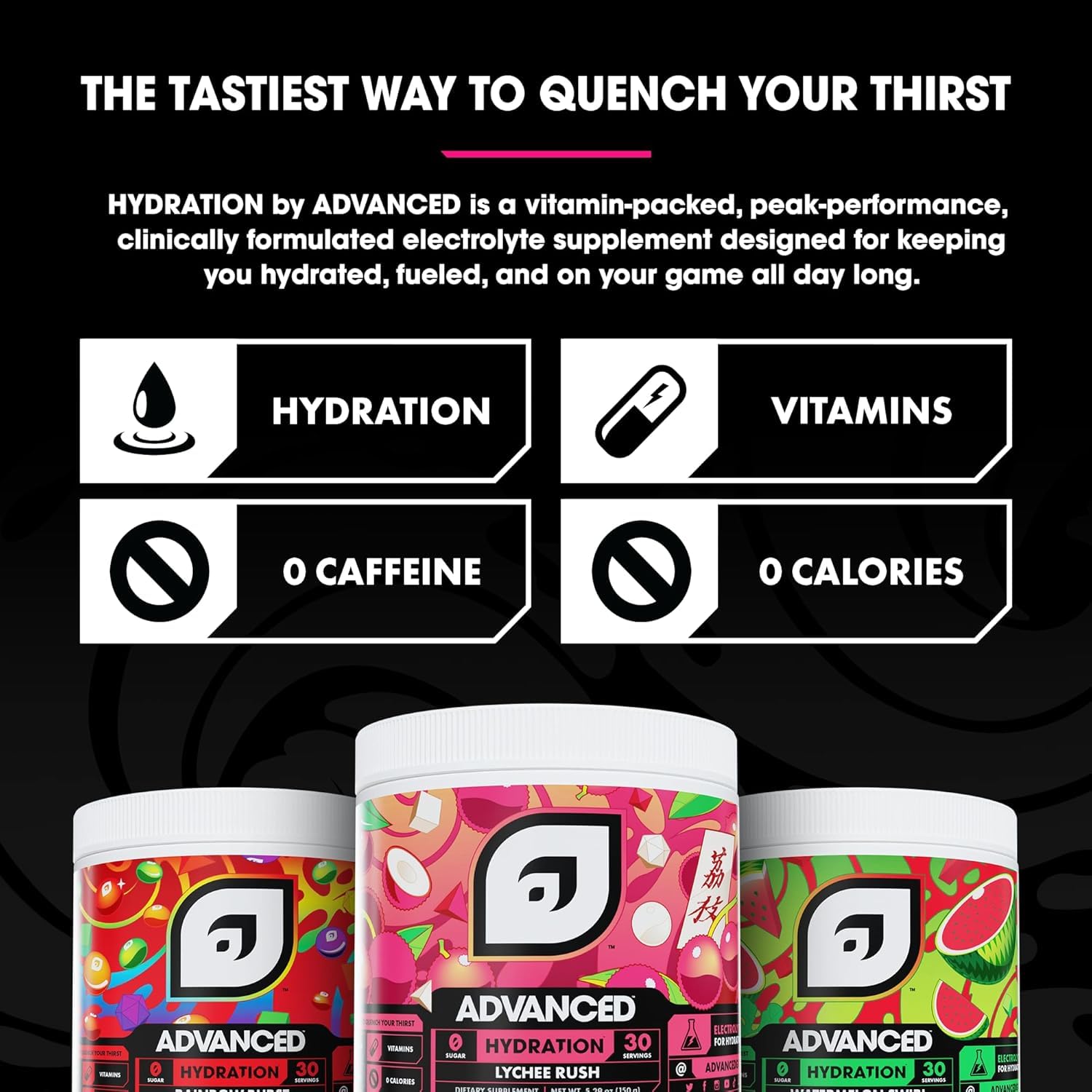 Advanced Hydration - sans-cafeine : ideal pour boire sans stimulation