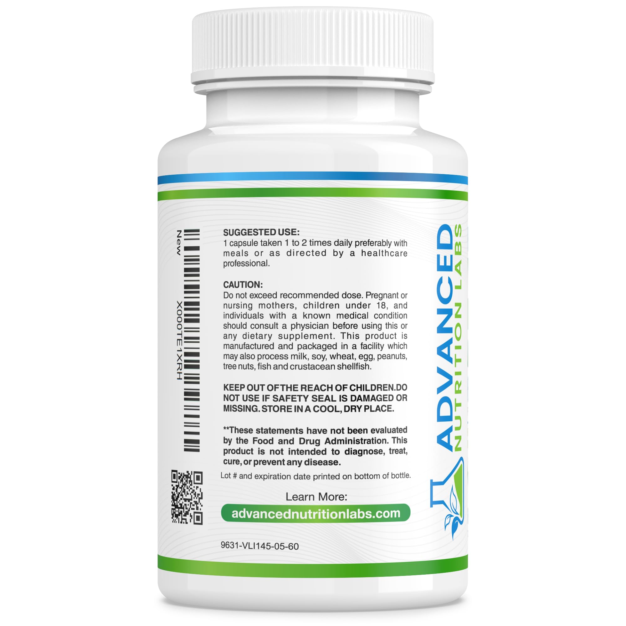 Advanced Nutrition Labs – produit fabriqué aux États‑Unis, contrôle qualité et traçabilité.