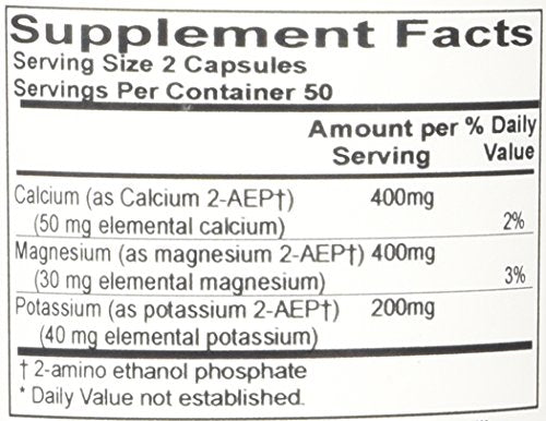 ADVANCED RESEARCH Membrane Complex – tableau des ingrédients avec calcium, magnésium et potassium.