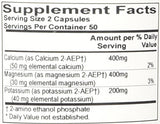 ADVANCED RESEARCH Membrane Complex – tableau des ingrédients avec calcium, magnésium et potassium.