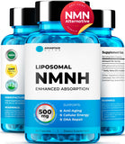 AdvantageNutra Liposomal NMNH 500 mg sur bouteille, soutien énergie durable.