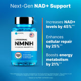 Capsules NMNH liposomales faciles à avaler, potentiellement amélioration concentration et vitalité.