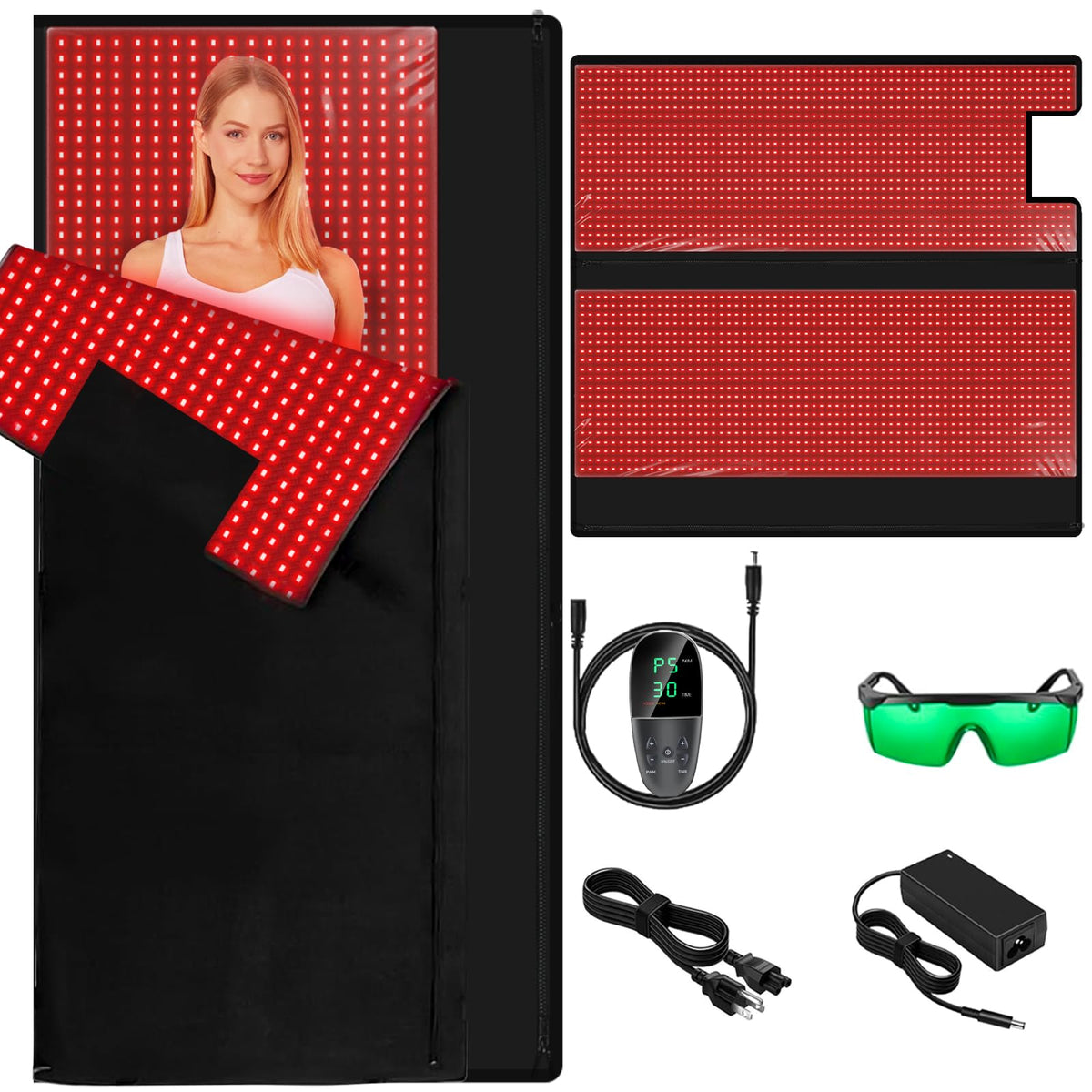 ADVARAYS tapis lumière rouge 2520 leds, soin visage et corps