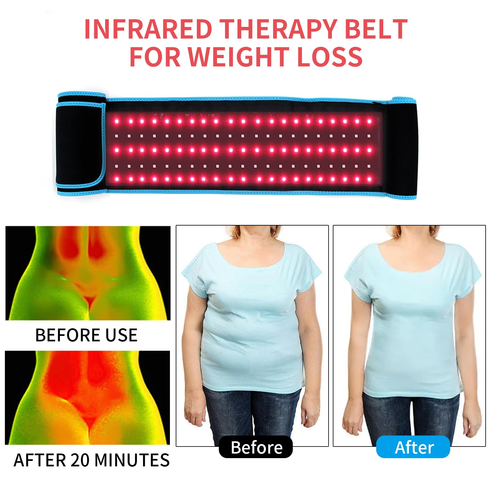 ADVARAYS wrap corporel lumière rouge sur les épaules pour usage concentré et pratique.