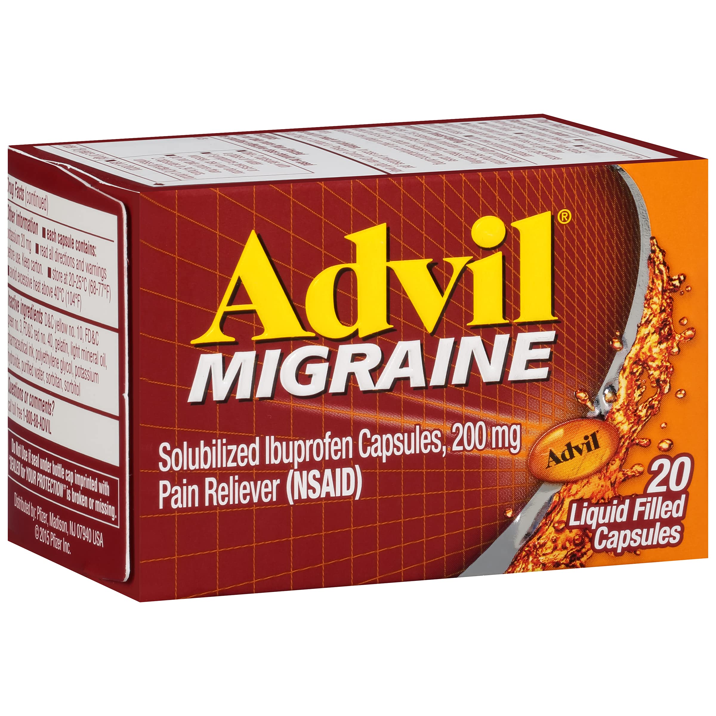Advil 200 mg capsules liquides – format compact idéal pour le sac à main.
