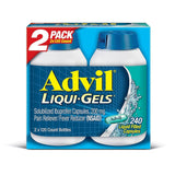 Advil Liqui-Gels emballage, duo de paquets, soulage rapidement les douleurs