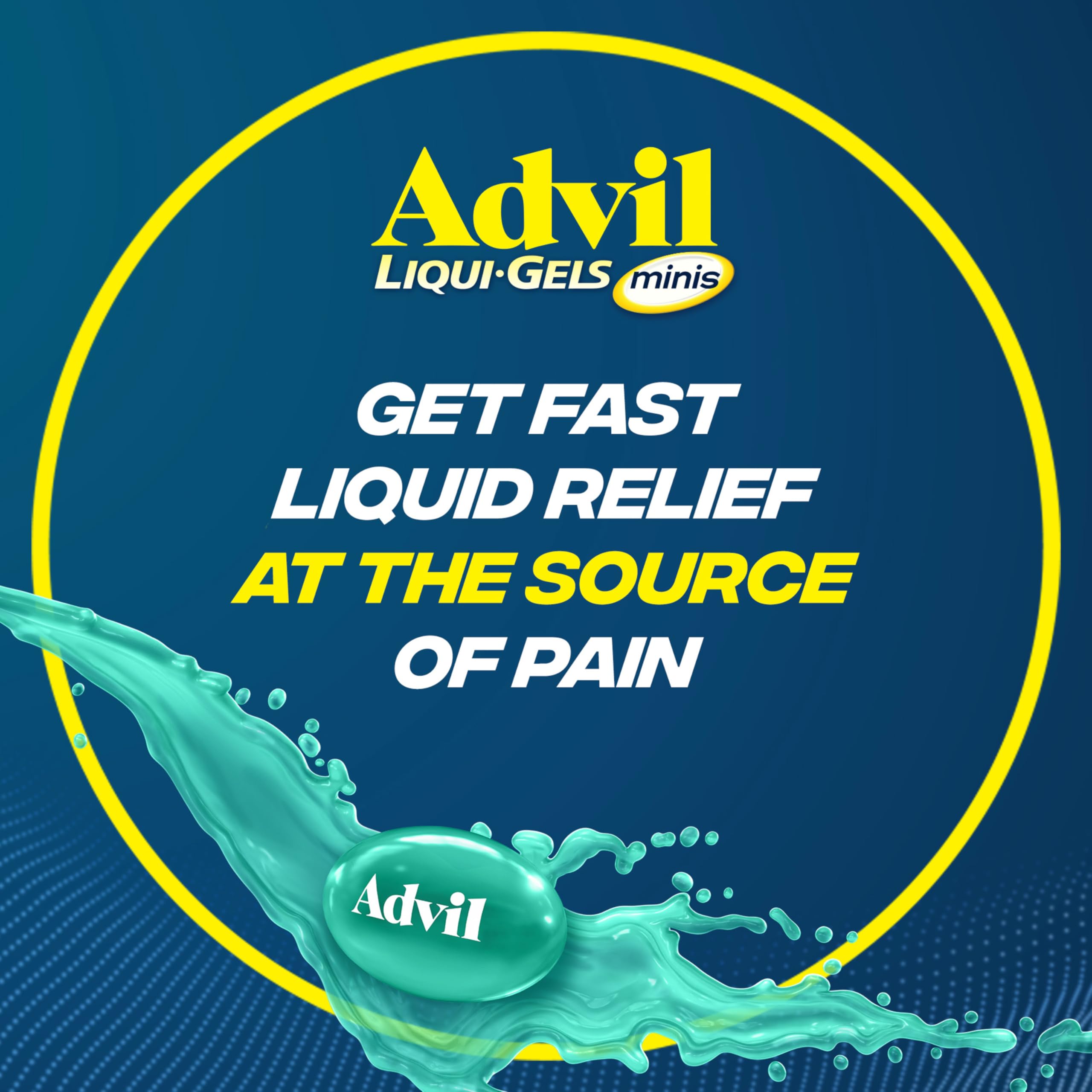 Advil Liqui-Gels minis, douleurs articulaires légères, mobilité accrue.