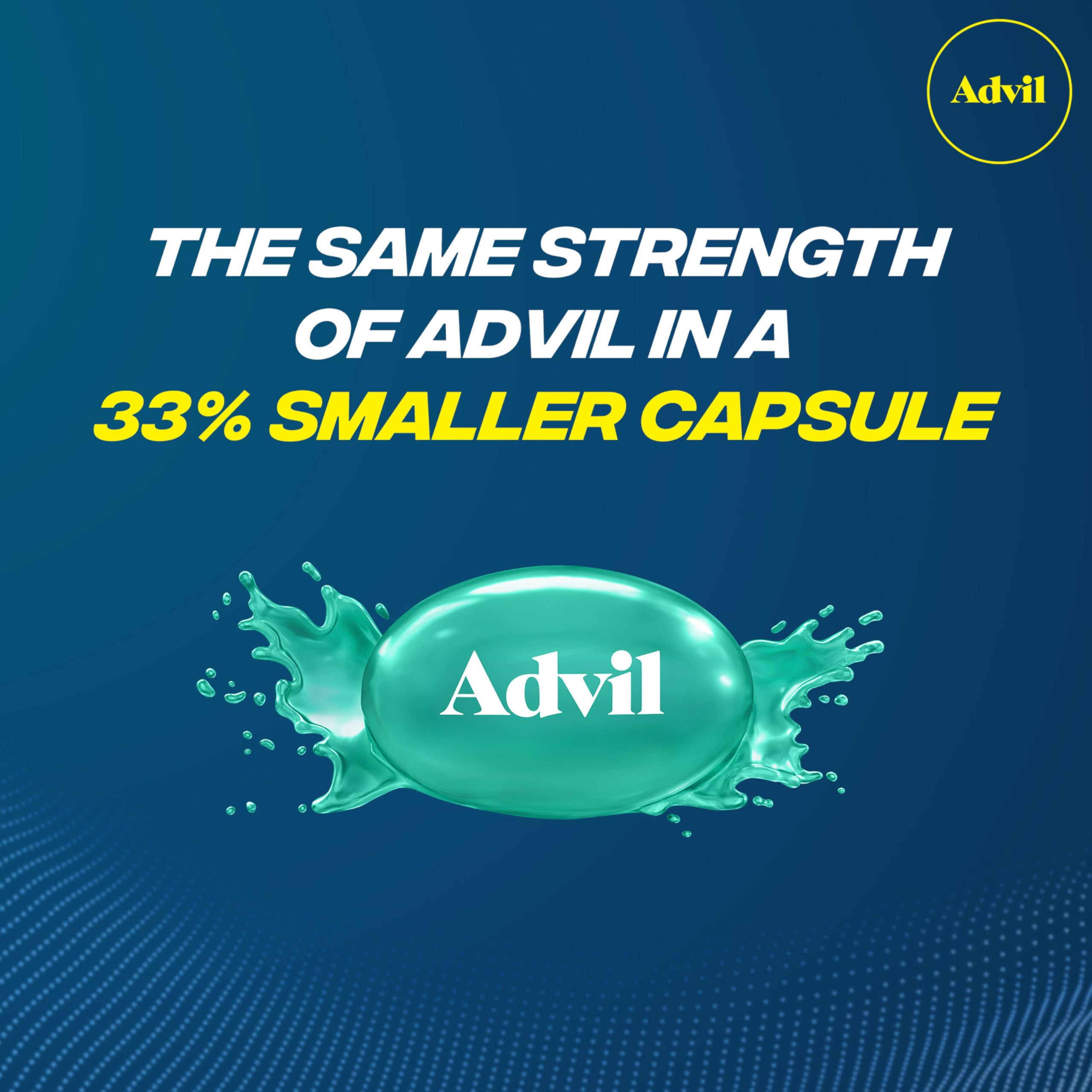 Advil Liqui-Gels minis, douleurs dorsales, capsules discrètes et faciles à prendre.