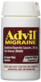 Advil Migraine Liqui-Gels : bouteille prête pour un soulagement rapide des maux de tête