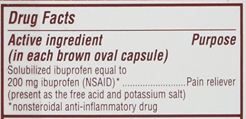 Advil Migraine Liqui-Gels : étiquette et emballage montrant la présentation pratique et le dosage